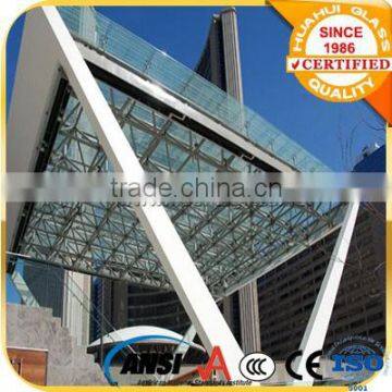 quality huge laminated glass for glass canopy