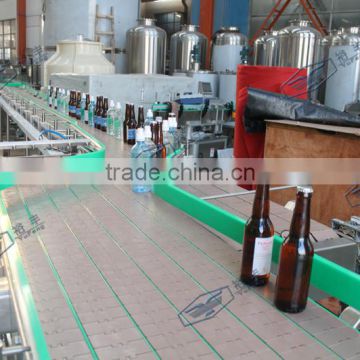 bottle belt conveyor system for beverage production line
