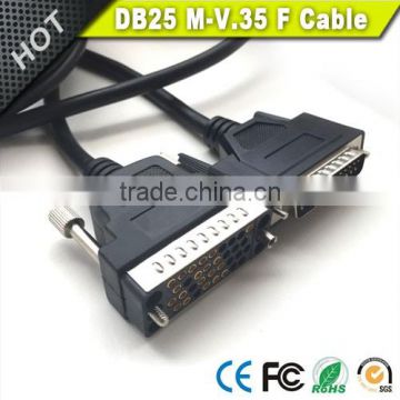 10FT DB25 male to V35 female DTE Cable in black