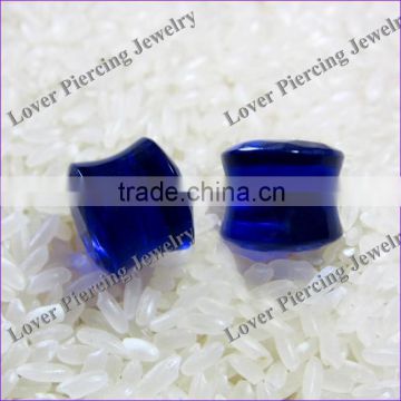 Wholesale Ear Tunnel Plug Piercing Faceted Glass Ear Plugs [GB-321A]