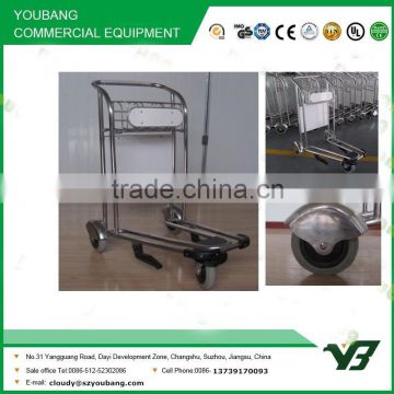 2015 New best selling 3 wheels 304 stainless steel airport trolley (YB-AT07)