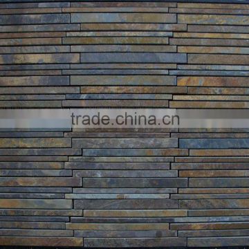 natural Chinese rusty slate stone mosaic tile