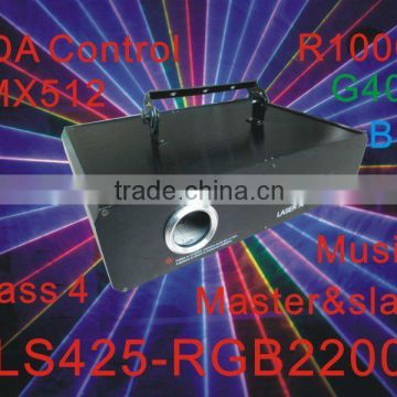 30K scanner full colors RGB 2.2W laser effect lighting Equipment ILDA control for club bar lightings