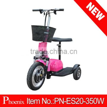 electric scooter 3 wheel stand up scooter 36v 350w with seat for Adult (PN-ES20-350W )
