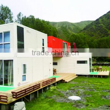 Chinese supplier 40ft Ocean Container Fashion Home With Wood Wall Sandwich Panel Inside