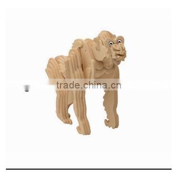 China Wooden Gorilla 3D Puzzle New Natural Wood Toys