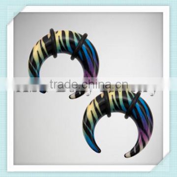 New design rasta heat print zebra-stripe horseshoes ear plug body piercing jewelry