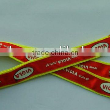 Custom Promotional satin ribbon stitched lanyards
