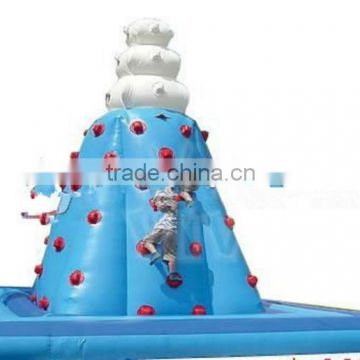 Morden style shaped inflatable water rock climbing wall