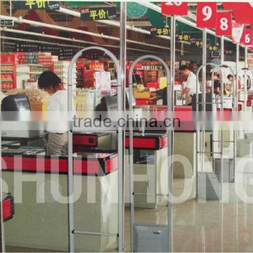 money table counter checkout counter with conveyor belt for sale