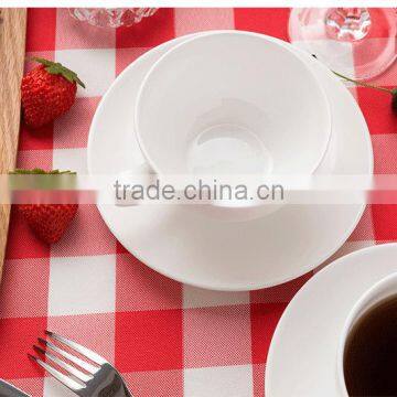 Haonai high quality hot sale bone china colored cup and saucer