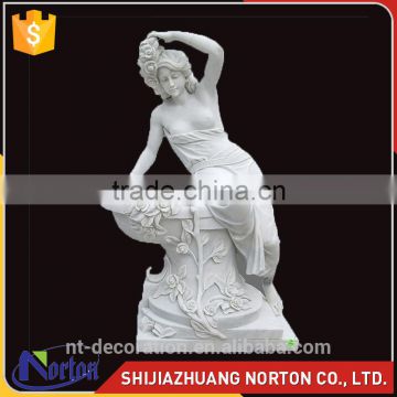 Hand carved Marble outdoor female bath sculpture for sale NTMS-057Y