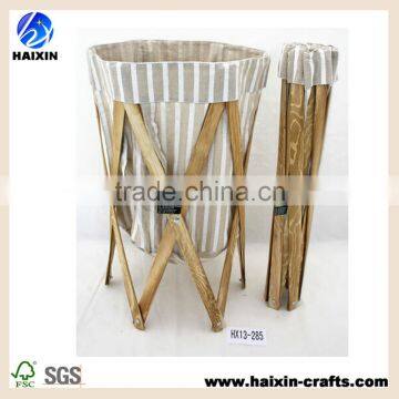 wooden foldable laundry basket/laundry hamper