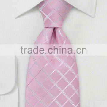check pattern poly necktie