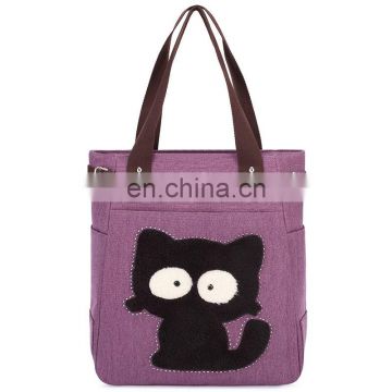 JL Bag17027 2017 Woman Bag Canvas Leisure Cat Bag Modern Lady Bag