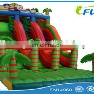 2014 inflatable dry slide inflatable dry slide with palm tree