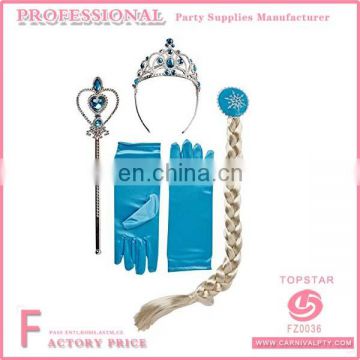 Queen Elsa Princess Anna Magic Wand, Rhinestone Tiaras, Hair Crown & Glove Girl Gift Set