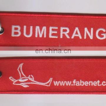 high quality Custom polyester embroidery keychain