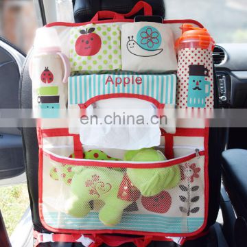 New design cartoon multi-function car seat back storage bags