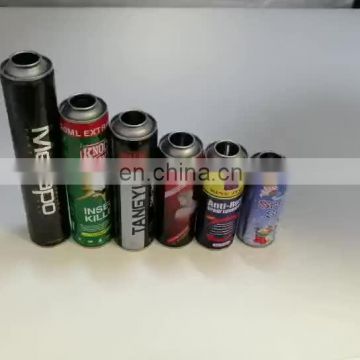 empty aerosol can with mental tin can