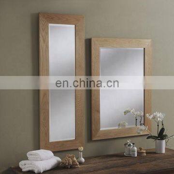 oak frame natural wooden MDF frame customized furniture mirror