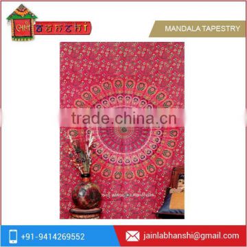 Pink Hippie Throw Bedspread Indian Mandala Tapestry Yoga Mat