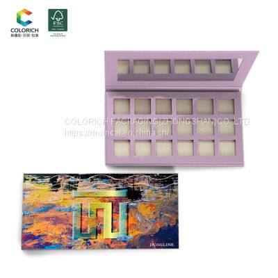 Eyeshadow pallet add logo magnetic eyeshadow pallete wholesale clear makeup bag