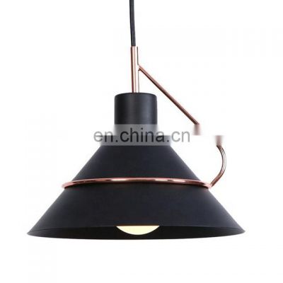 China Suppliers Modern Nordic Black White Metal Pendant Light  E27 Decorative Lighting