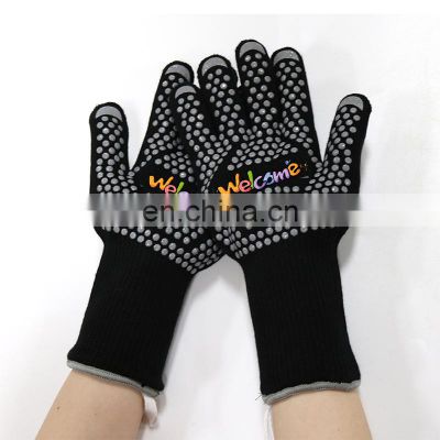 High Quality Waterproof Non-Slip Silicone Cooking Gloves Grilling Gloves Heat Resistant Gloves BBQ Kitchen Silicone Oven Mitts