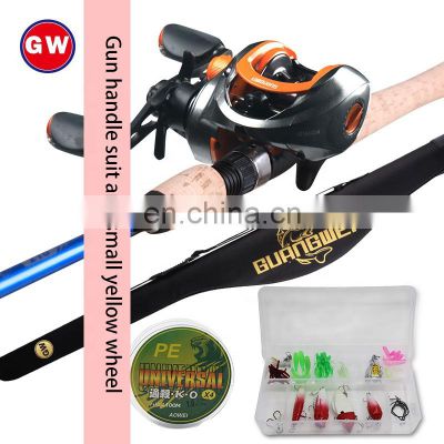 Guangwei custom fishing rod 2.1m 2.4m carbon fiber salt water fishing rod reel kit