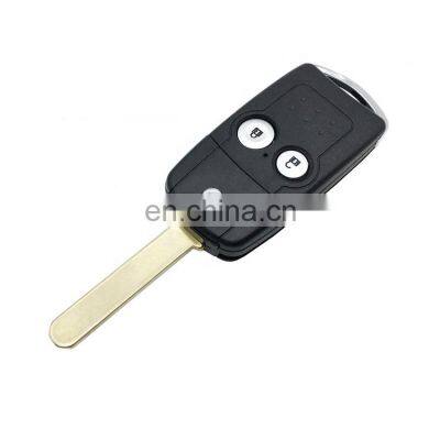 Replacement 2 Buttons Flip Remote Car Key Shell Case Cover Housing Fob For Honda Civic CR - V Jazz 2011 - 2015 Auto Key