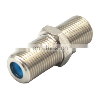 RF coaxial connector F female to F female Nickel plated  connector