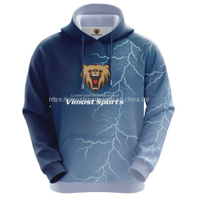men's sublimated comfortable hoodie with cool lightning  graphics