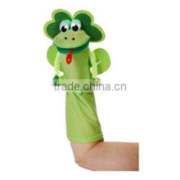 cute sock puppet, lovely handmade puppet, frog hand puppet