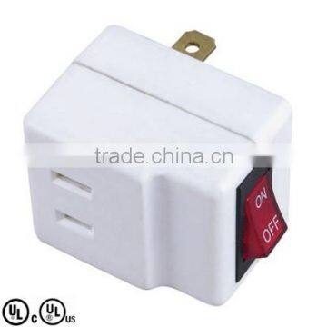 UL approved travel electric outlet adapter with switch