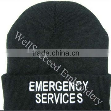 acrylic watch cap with embroidered logo