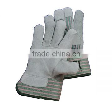 Cowhide Split Gray Shoulder Leather Full Palm Glove With CE Certification