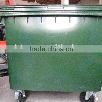 outdoor 660L plastic garbage canwith wheels