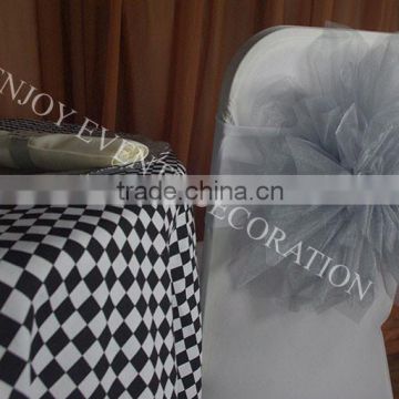 YHC#150 fancy handmade flower chair back band-polyester banquet wedding chiavari chair back cover                        
                                                Quality Choice