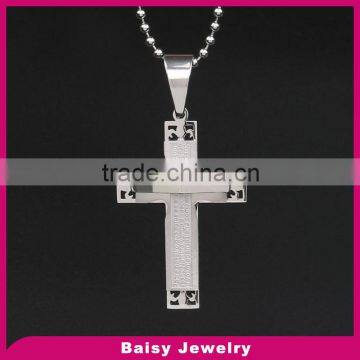 Best Selling cheap 316l stainless steel cross pendant for men