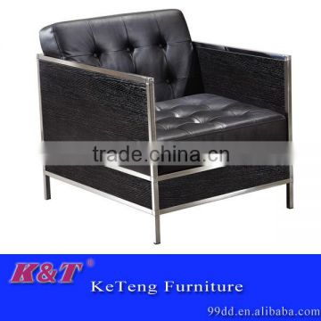 fahsion stainless steel leather sofa