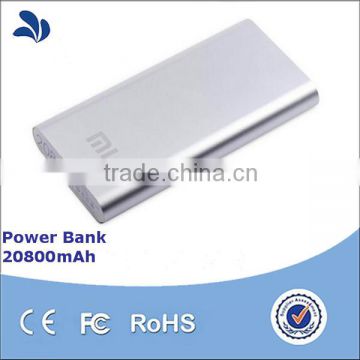 Shenzhen Factory Directly Famous Brand Mobile Power Bank 20000mah with Dual USB in Aluminum Polymer Battery Charger