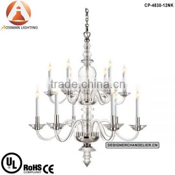 George ii 12 light crystal chandelier in two-tier