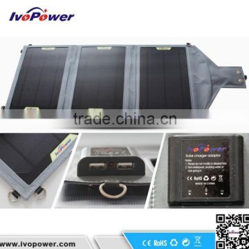 15W Waterproof Solar Charger With Solar Panel Charger For Smart Phone