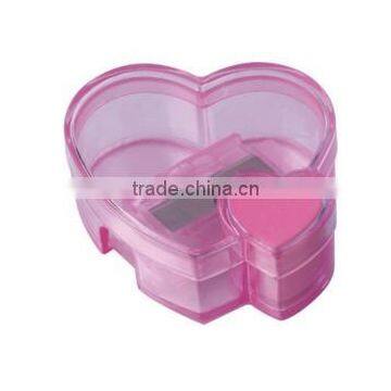 love shaped pink girls pencil sharpener