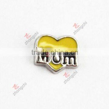 Top sale china supplier heart mom charms for glass locket