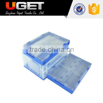 Factory Directly Sales side door lid foldable collapsible plastic crate