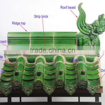 Chinese roof decoration ceamic roof materials for antique style