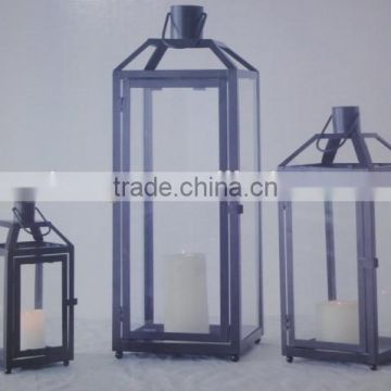 chaep large lantern set, candle lantern set with clear glass
