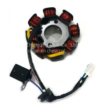 Motorcycle magneto coil stator, 8 poles, OEM engine parts